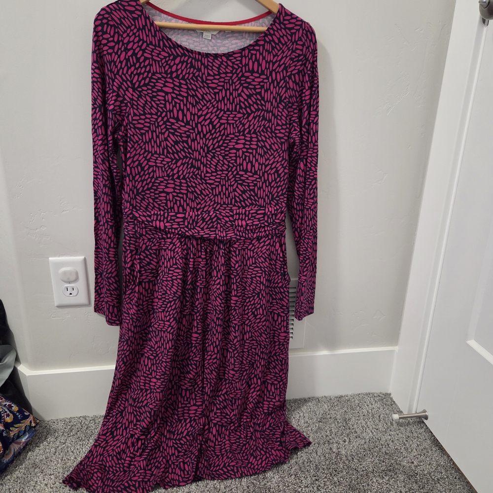 Boden Long Sleeve Jersey Knit Dress Sz 8R